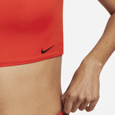 Top cropped de natación para mujer Nike Essential