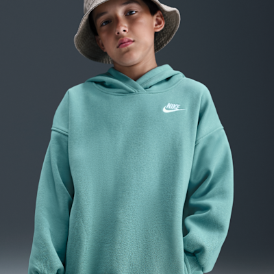 Sudadera con gorro sin cierre oversized para niños talla grande Nike Sportswear Club Fleece