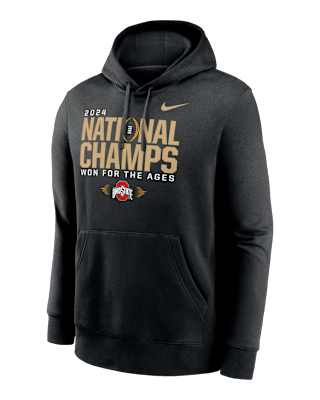 Мужское худи Ohio State Buckeyes 2024 College Football Playoff National Champions Locker Room Nike College Pullover Hoodie для футбола