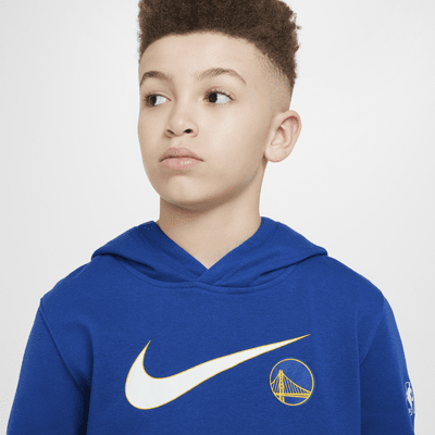 Golden State Warriors Club Fleece Essential Older Kids' (Boys') Nike NBA Hoodie