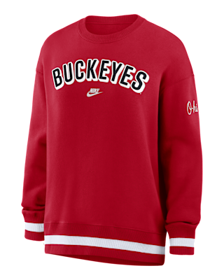 Женские  Ohio State Legacy Phoenix Nike College Oversized Pullover Crew