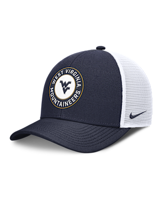 Мужские  West Virginia Primetime Rise Nike Dri-FIT College Trucker Adjustable Hat
