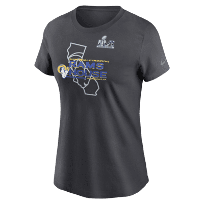 Nike Super Bowl LVI Champions Hometown (NFL Los Angeles Rams) Women's T- Shirt.