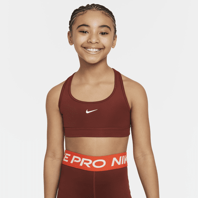 Nike Swoosh Older Kids' (Girls') Sports Bra. Nike BE