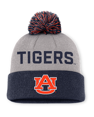 Мужские  Auburn Primetime Peak Nike College Cuffed Pom Beanie