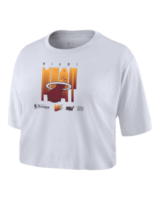 Женская футболка Miami Heat Courtside Nike NBA Cropped