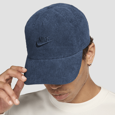 Cappello non strutturato in velluto a coste Nike Club