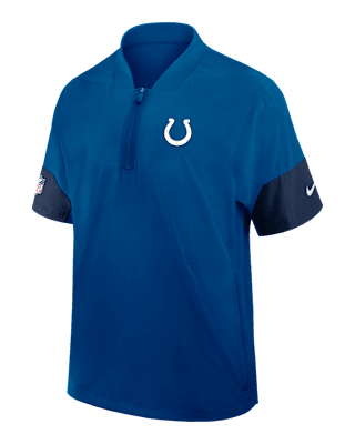 Мужская куртка Indianapolis Colts Sideline Coach Nike NFL 1/2-Zip Short-Sleeve