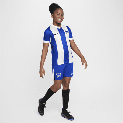 Hertha BSC 2024/25 Stadium Home Nike Replica Fußballtrikot mit Dri-FIT-Technologie für ältere Kinder