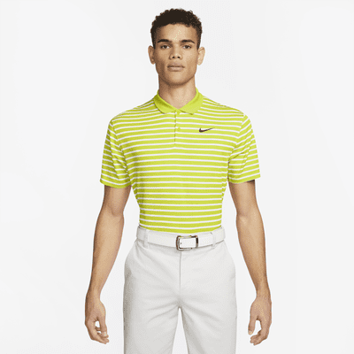 nike men's striped dry victory golf polo