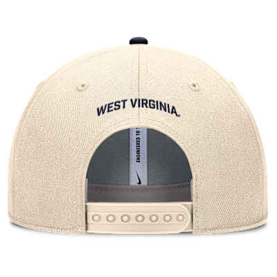 Gorra de rejilla universitaria Nike Dri-FIT ajustable para hombre West Virginia Primetime Rise