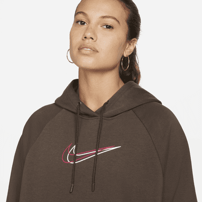 brown nike oversized sweatshirt