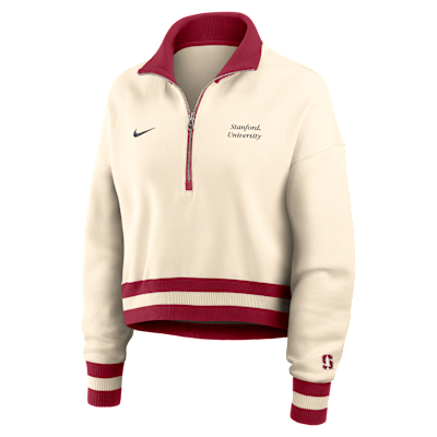 Stanford Legacy Women's Nike College Cropped 1/4-Zip Crew