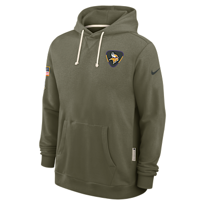 Minnesota Vikings Salute to Service Sideline Dominant Force Men's Nike Dri-FIT NFL Pullover Hoodie