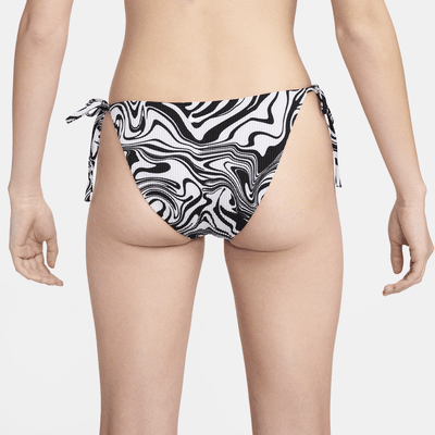 Prenda inferior de bikini con correas para mujer Nike Swim Swirl