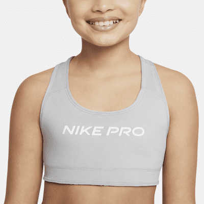 Nike Dri-FIT Swoosh Big Kids' (Girls') Printed Reversible Sports Bra