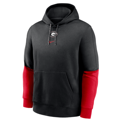 Sudadera con gorro sin cierre universitaria Nike para hombre Georgia Bulldogs Sideline Team Issue Club