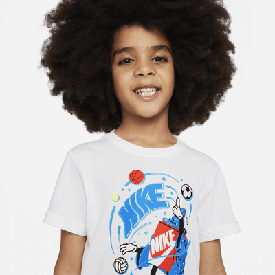 Playera estampada para niño talla pequeña Nike