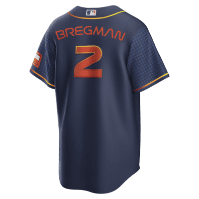 Jersey de béisbol Replica para hombre MLB Houston Astros City Connect (Alex Bregman)