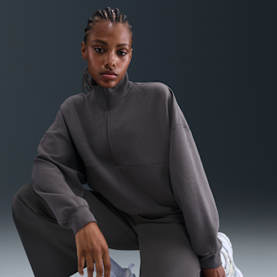 Nike 24.7 ImpossiblySoft Parte de arriba Dri-FIT oversize con media cremallera - Mujer