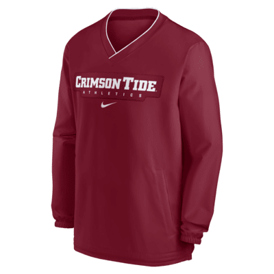 Rompevientos de manga larga universitario Nike para hombre Alabama Crimson Tide Sideline