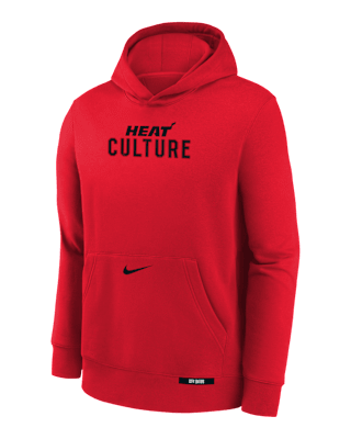 Подростковое худи Miami Heat Club City Edition Big Kids' Nike NBA Pullover Hoodie