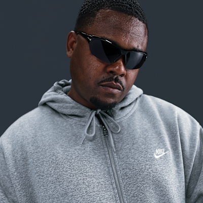 Nike Club fleecehoodie met rits voor heren