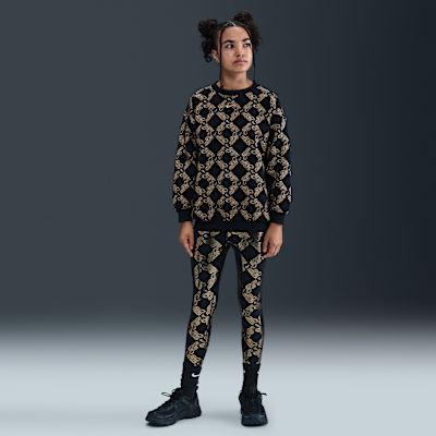 Sudadera oversized con cuello redondo para niña talla grande Nike Sportswear Club Fleece
