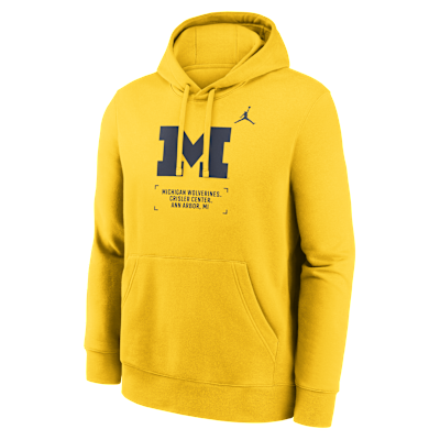 Michigan Club Basketball 2-Hit Men's Nike College Pullover Hoodie