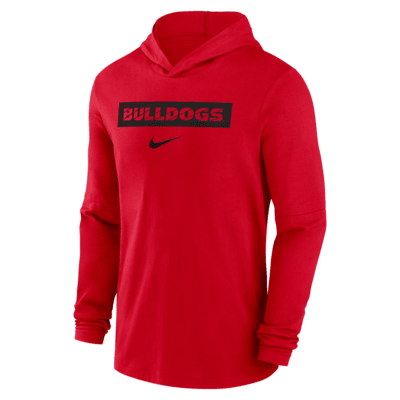 Georgia Bulldogs Sideline Men's Nike Dri-FIT College Long-Sleeve Hooded Top