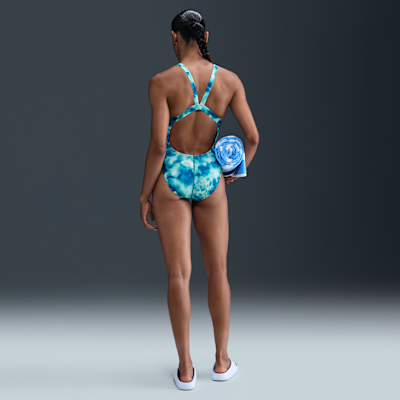 Traje de baño de una pieza Fastback para mujer Nike Swim HydraStrong