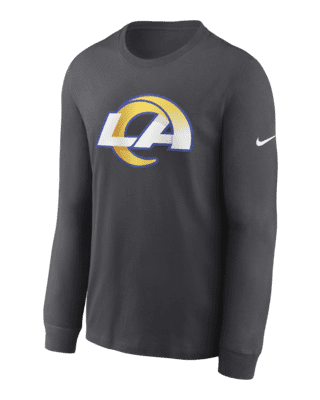 Nike Men's Athletic Fashion (NFL Los Angeles Rams) Long-Sleeve T-Shirt in White, Size: Small | NKZKEL6895-0YP