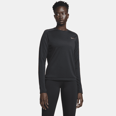 Nike Dri-FIT Damen-Laufoberteil mit Rundhalsausschnitt