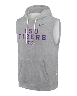 Мужское худи LSU Sideline Nike Dri-FIT College Sleeveless Pullover Hoodie