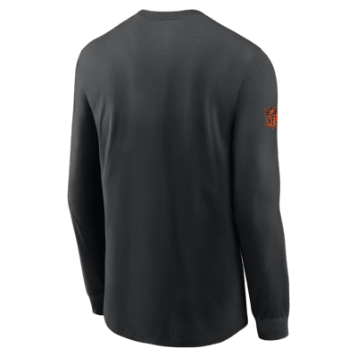 Cincinnati Bengals Sideline Team Issue Men's Nike Dri-FIT NFL Long-Sleeve T-Shirt