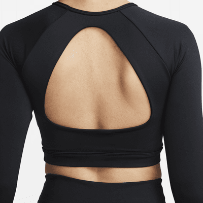 Nike Crop Top padded sport-bh met medium ondersteuning