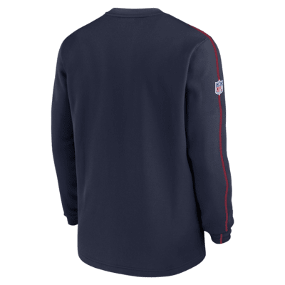 Playera de manga larga Nike de la NFL para hombre New England Patriots Sideline Coach