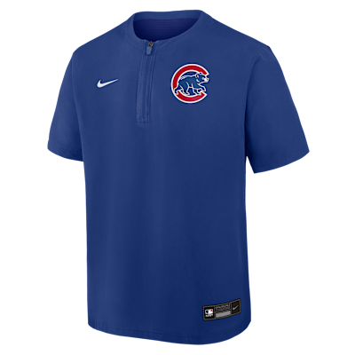 Chicago Cubs Authentic Collection Men's Nike Dri-FIT MLB 1/4-Zip Short-Sleeve Windshirt