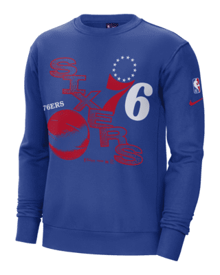 Philadelphia 76ers Courtside Men's Nike NBA Fleece Sweatshirt.