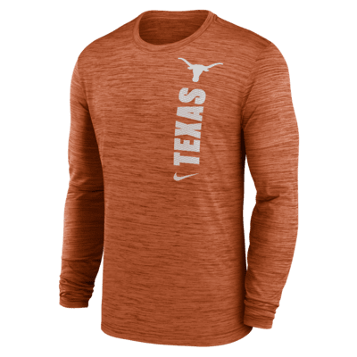 Texas Longhorns Sideline Velocity Men's Nike Dri-FIT College Long-Sleeve T-Shirt