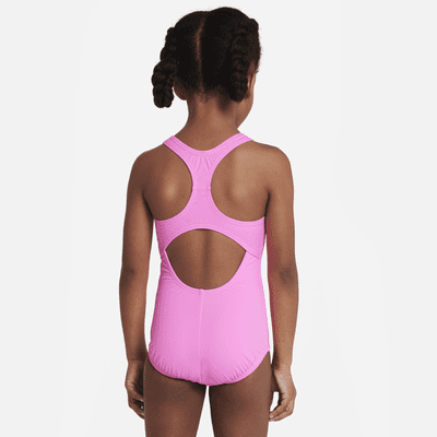 Traje de baño de una sola pieza con espalda deportiva para niña talla pequeña Nike Swim Essential