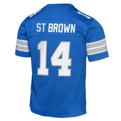 Amon-Ra St. Brown Detroit Lions Big Kids' Nike NFL Game Jersey