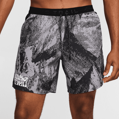 Short de running Dri-FIT avec sous-short intégré 18 cm Nike Trail Stride pour homme