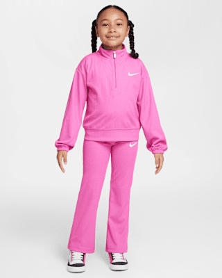 Детские тайтсы Nike Game, Swoosh, Match! Little Kids' Quarter-Zip Ribbed Top and Leggings Set