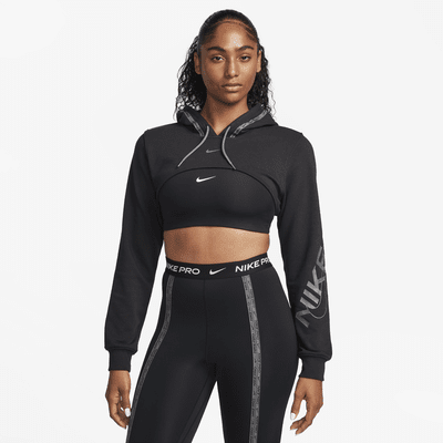Nike Pro Dri-FIT Women's Cropped Graphic Hoodie. Nike.com