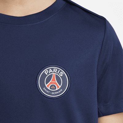 パリ サンジェルマン (PSG) アカデミー プロ ジュニア ナイキ Dri-FIT サッカー ショートスリーブ ニット トップ