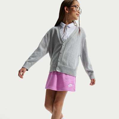 Falda de French Terry para niñas talla grande Nike Sportswear Club