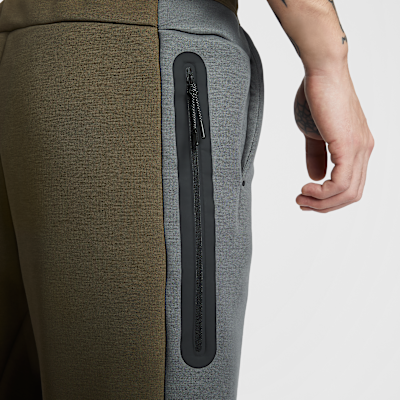 나이키 테크 남성 컬러 블록 오픈 헴 플리스 팬츠