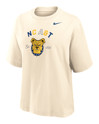 Женская футболка Nike College (North Carolina A&T University) Boxy Cotton