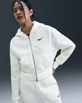 Женское худи Nike Sportswear Phoenix Fleece Loose Full-Zip Cropped Hoodie